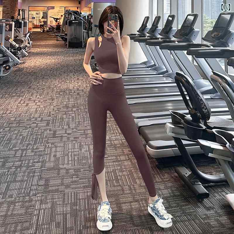 フィットネス パンツ スポーツウェア ヨガ ダンス ランニング ジム トレーニング フィットネス ストレッチ性 通気性 引き締め レディース(4)