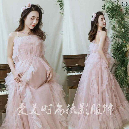 マタニティ おしゃれ 衣装 フォト スタジオ 写真 妊婦 撮影 美しい スーパー フェアリー ピンク ウェディングドレス フリーサイズ マタニティ おしゃれ 衣装 フォト スタジオ 写真 妊婦 撮影 美しい スーパー フェアリー ピンク ウェディングドレス フリーサイズ