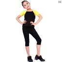 ラテンダンス 服 子供 キッズ 女の子 ダンス ファッション オールシーズン 半袖 ダンス トレーニング 服 練習着 半袖
