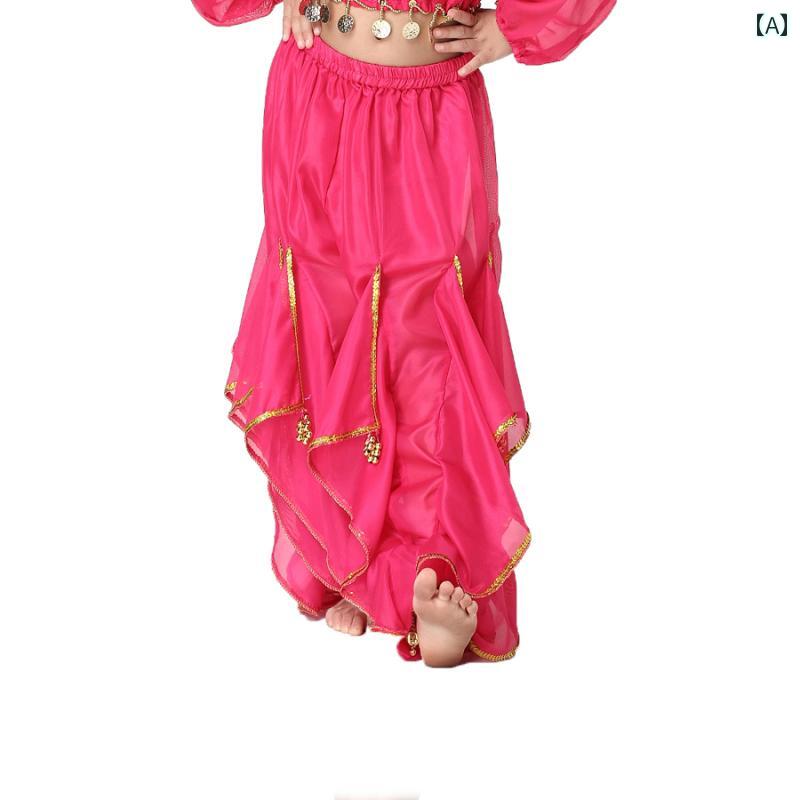 ベリー ダンス キッズ 女の子 ファッション エスニック ダンス ボトムス ベリー ダンス 衣装 コスチューム パンツ シフォン
