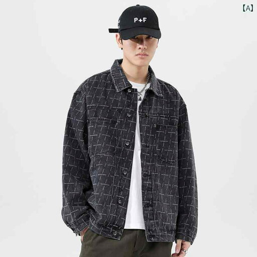 メンズ 春 長袖 秋 デニム 冬 厚手 ワークウェア チェック カフス袖 生地裾 シングルブレスト 立体パッチポケット カジュアル ゆったり メンズ ジャケット メンズ 春 長袖 秋 デニム 冬 厚手 ワークウェア チェック カフス袖 生地裾 シングルブレスト 立体パッチポケット カジュアル ゆったり メンズ ジャケット