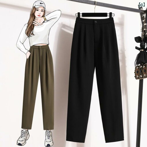 レディース ボトムス 普段使い 大きめサイズ シガレットパンツ ストレート 春秋 パンツ 小さめ 九分丈 カジュアル レディース ボトムス 普段使い 大きめサイズ シガレットパンツ ストレート 春秋 パンツ 小さめ 九分丈 カジュアル