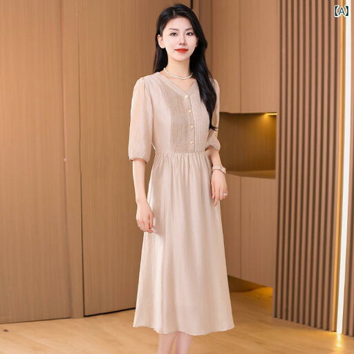 ワンピース レディース きれいめ 婦人服 スカート ドレス おしゃれ シンプル 豪華感 エレガント 春夏 Vネック ワンピース レディース きれいめ 婦人服 スカート ドレス おしゃれ シンプル 豪華感 エレガント 春夏 Vネック