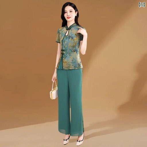 中国 スーツ レディース 夏 カジュアル セットアップ レディース 豪華感 シフォン セットアップ パンツ 上品 中国 スーツ レディース 夏 カジュアル セットアップ レディース 豪華感 シフォン セットアップ パンツ 上品