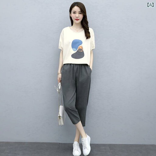 レディース スーツ パンツスーツ Tシャツ 半袖 夏 セットアップ カジュアル レジャー リゾート 休日 おしゃれ 婦人服 レディース スーツ パンツスーツ Tシャツ 半袖 夏 セットアップ カジュアル レジャー リゾート 休日 おしゃれ 婦人服
