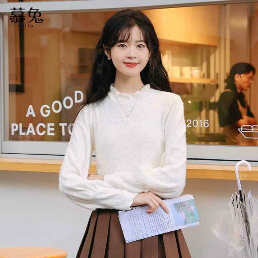 シャツ トップス レディース ブラウス 上品 フランス ハーフ ハイネック レース 女性 カレッジ ガーリー 秋 インナー レイヤリング シャツ トップス レディース ブラウス 上品 フランス ハーフ ハイネック レース 女性 カレッジ ガーリー 秋 インナー レイヤリング