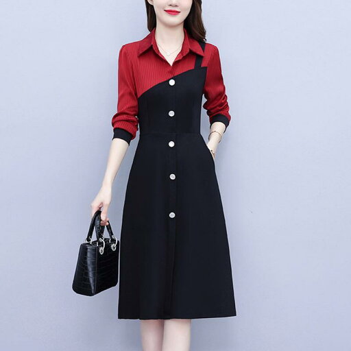 ドレス コート スカート レディース ファッション 上品 婦人服 フェイク ツーピース 春秋 大きいサイズ ウエスト スリム ドレス コート スカート レディース ファッション 上品 婦人服 フェイク ツーピース 春秋 大きいサイズ ウエスト スリム