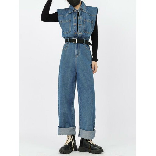 パンツ デニム つぎ オーバーオール レディース ノースリーブ デニム ジャンプ スーツ 女性 春秋 レトロ ハイウエスト スリム 作業着 カジュアル ストレート パンツ デニム つぎ オーバーオール レディース ノースリーブ デニム ジャンプ スーツ 女性 春秋 レトロ ハイウエスト スリム 作業着 カジュアル ストレート