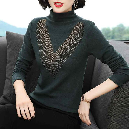トップス シャツ レディース 長袖 カジュアル 快適 マザーズ 婦人服 普段着 女性 Tシャツ 秋冬 ハーフ タートルネック マザーズ ベルベット 厚手 インナー トップス シャツ レディース 長袖 カジュアル 快適 マザーズ 婦人服 普段着 女性 Tシャツ 秋冬 ハーフ タートルネック マザーズ ベルベット 厚手 インナー