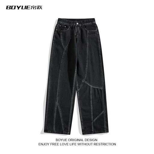 パンツ デニム メンズ アウトドア ズボン ジャンプ スプライシング ジーンズ レトロ ボーイッシュ スリム 春秋 パンツ デニム メンズ アウトドア ズボン ジャンプ スプライシング ジーンズ レトロ ボーイッシュ スリム 春秋