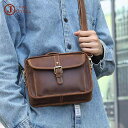 バッグ ショルダー レトロ レザー クロス ボディバッグ メンズ トップ レイヤー 牛革 多機能 革 バック パック カジュアル