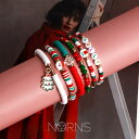 ブレスレット レディース アメリカ クリスマス ルドルフ クリスマス ツリー サンタクロース ギフト スノーフレーク ソフト クレイ セット