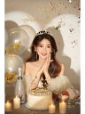 ドレス ティアラ レディース ヘッドドレス フレンチ レトロ プリンセス 誕生日 クラウン ライト 高級感 クラウン ブライダル スーパー フラッシュ クリスタル ヘア(4)