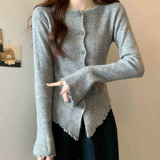 トップス レディース セーター 上品 不規則 裾かわいい ニットカーディガン セーター 秋冬 女性 ソフト ワックス 状 スリム トランペット 長袖 トップス レディース セーター 上品 不規則 裾かわいい ニットカーディガン セーター 秋冬 女性 ソフト ワックス 状 スリム トランペット 長袖