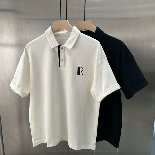 トップス ポロシャツ メンズ 夏 スリム ストレッチ シンプル レター プリント Tシャツ ライト 高級 半袖 トップス ポロシャツ メンズ 夏 スリム ストレッチ シンプル レター プリント Tシャツ ライト 高級 半袖