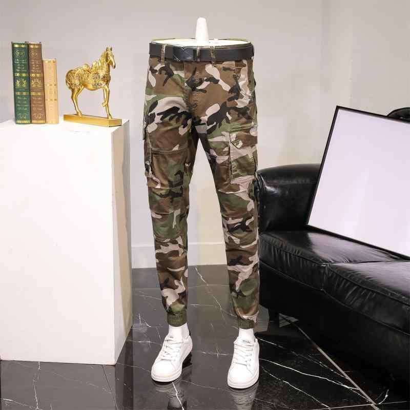 パンツ メンズ ミリタリー アウトドア サバイバル カモフラ 迷彩 作業 ズボン 春秋 耐摩耗 アウトドア スリム ストレート カジュアル レッグ タイ(4)