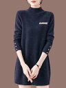 トップス コート シャツ レディース セーター 普段使い 秋冬 ハーフ タートルネックセーター 女性 小中 ロング インナー ニット 底