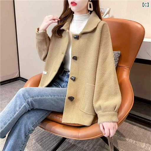 コート ウール レディース 上品 マザーズ 婦人服 秋冬 韓国 両面 ウール スクエアネック ホーンボタン カーディガン 女性 ショート アウターウェア コート ウール レディース 上品 マザーズ 婦人服 秋冬 韓国 両面 ウール スクエアネック ホーンボタン カーディガン 女性 ショート アウターウェア