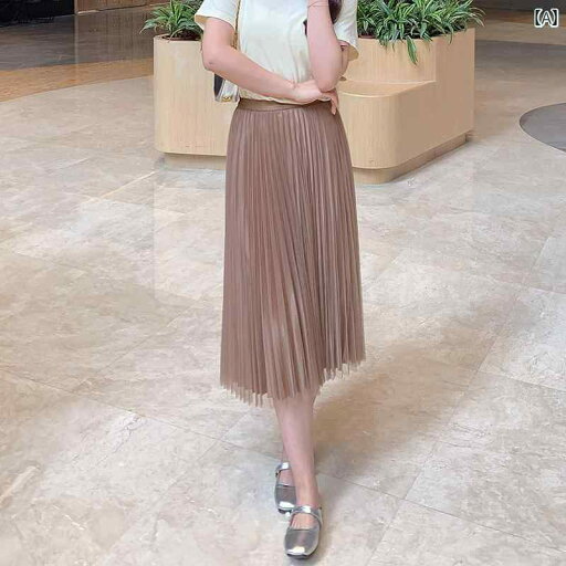 レディース スカート ハイウエスト スリム見え 丈 フレンチ 夏 メッシュ プリンセス プリーツ レディース スカート ハイウエスト スリム見え 丈 フレンチ 夏 メッシュ プリンセス プリーツ