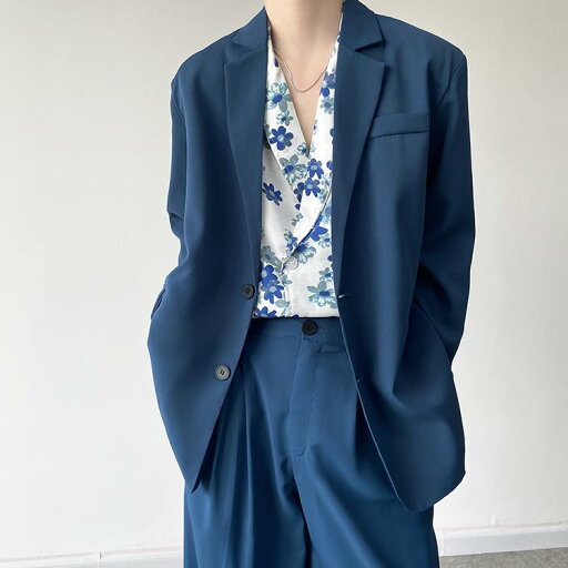 ジャケット メンズ セットアップ 塩系 スーツ ストリート スーツ 男子ゆったり スーツ ワイド 2点 セット ジャケット メンズ セットアップ 塩系 スーツ ストリート スーツ 男子ゆったり スーツ ワイド 2点 セット