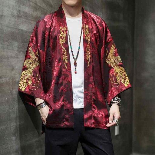 ジャケット メンズ 夏 アウター 中華風 冷感 七分袖 日焼け防止 服 レトロ 刺繍 ウドブレーカー ルース レトロ 道教 ローブ ジャケット メンズ 夏 アウター 中華風 冷感 七分袖 日焼け防止 服 レトロ 刺繍 ウドブレーカー ルース レトロ 道教 ローブ