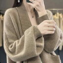 コート レディース ニット ウール トップス セーター 女性 カーディガン 韓国 ミドル丈 女性