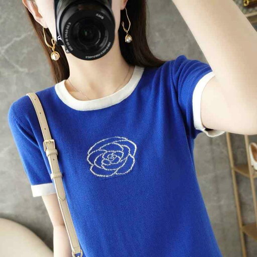 シャツ レディース 夏 ニット トップス 冷感 半袖 T 女性 女性 韓国 ボトム 薄い トップス シャツ レディース 夏 ニット トップス 冷感 半袖 T 女性 女性 韓国 ボトム 薄い トップス