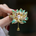 ドレス ブローチ おしゃれ スーツ ピン 卒業式 入学式 中華風 ハイエンド 蓮華 パール フェミニン 軽量 ハイエンド スーツ コサージュピン チャイナ ギフ...