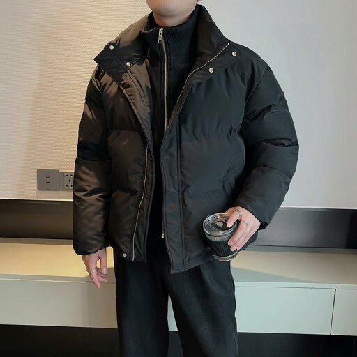 ジャケット メンズ コットン 冬 かっこいい スタンドカラー フェイク ツーピース ハイエンド 韓国 厚く 暖かい ジャケット メンズ コットン 冬 かっこいい スタンドカラー フェイク ツーピース ハイエンド 韓国 厚く 暖かい