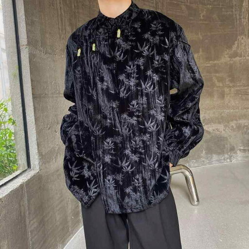 シャツ メンズ 秋 トップス おしゃれ 金色 ベルベット プリーツ エンボス スタンドカラー ボタン ダウン 男性用 中華風 レトロ 瞑想 タデ オドリ フェラ シャツ メンズ 秋 トップス おしゃれ 金色 ベルベット プリーツ エンボス スタンドカラー ボタン ダウン 男性用 中華風 レトロ 瞑想 タデ オドリ フェラ