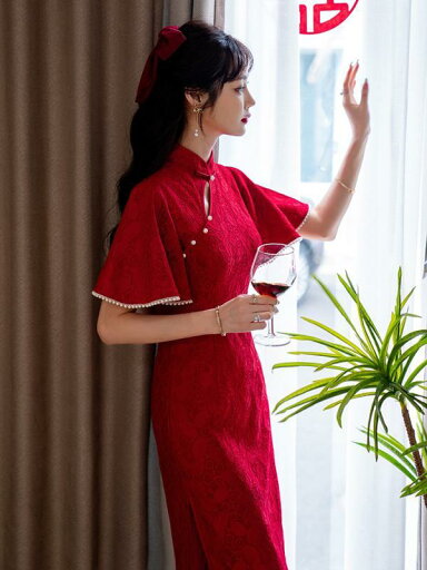 ドレス 冬 カジュアル チャイナ 美しい 撮影 衣装 中華風 チャイナ トースト 花嫁 赤 結婚式 ホーム 女性 プチ 婚約 ドレス 冬 カジュアル チャイナ 美しい 撮影 衣装 中華風 チャイナ トースト 花嫁 赤 結婚式 ホーム 女性 プチ 婚約