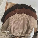 レディース 冬 ニット 子供服 レトロ 韓国 子供用 厚手 セーター ベビー ハーフ タートルネック ボトム セーター 服