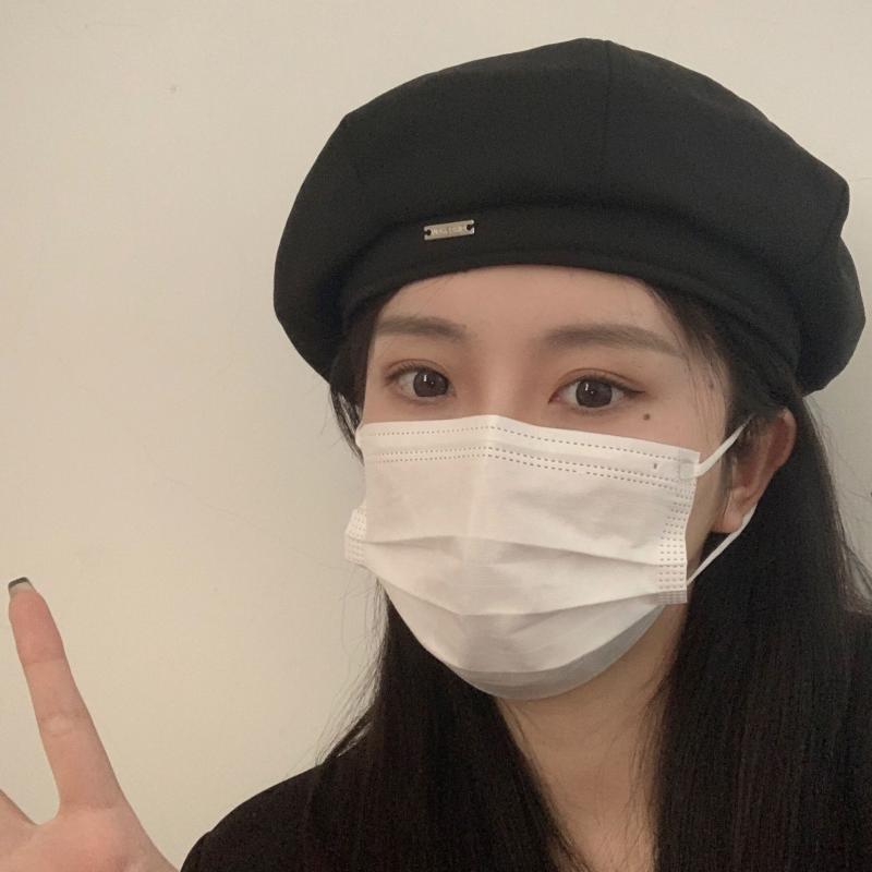 レディース 秋 冬 ベレー 帽 おしゃれ 黒 和風 大きめ カチューシャ ネット 出し 快適 ペター ハット