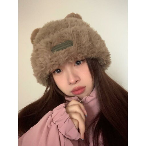 冬 ニット 帽 かわいい クマ 帽子 女性 ぬいぐるみ 暖かい 厚手 毛皮 大きい 頭囲 毛皮 プルオーバー 耳保護 帽子 冬 ニット 帽 かわいい クマ 帽子 女性 ぬいぐるみ 暖かい 厚手 毛皮 大きい 頭囲 毛皮 プルオーバー 耳保護 帽子