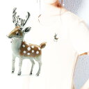 コート レディース ブローチ 卒業式 入学式 おしゃれ 韓国 かわいい ニホン ジカ ペイント エナメル 動物 鹿 カーディガン ピン