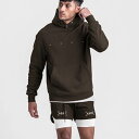 シャツ メンズ 秋 カジュアル 筋トレ ファッション フード付き スポーツ スウェット ランニング トレーニング 服 アメリカン ストリート フィットネス プルオーバー(4)