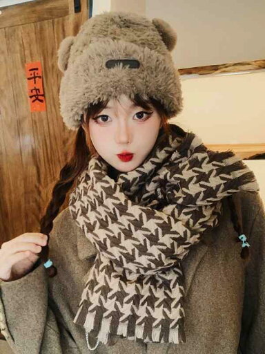 冬 カジュアル ショール おしゃれ 韓国 イン 千鳥格子 スカーフ ガールズ用 レトロ 学生 ショール 二重 目的 暖かい 冬 カジュアル ショール おしゃれ 韓国 イン 千鳥格子 スカーフ ガールズ用 レトロ 学生 ショール 二重 目的 暖かい