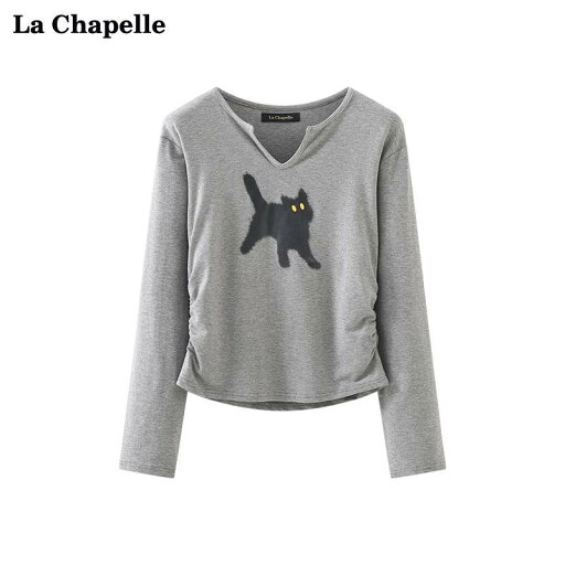 シャツ レディース 冬 長袖 ファッション ラウンドネック プリーツ 子猫 プリント T ディザイア スリム トップス シャツ レディース 冬 長袖 ファッション ラウンドネック プリーツ 子猫 プリント T ディザイア スリム トップス