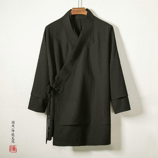ジャケット メンズ レトロ 漢服 フェイク ツーピース カーディガン 中華風 トップス 斜め 瞑想 スーツ 唐 スーツ 道教 ローブ ジャケット メンズ レトロ 漢服 フェイク ツーピース カーディガン 中華風 トップス 斜め 瞑想 スーツ 唐 スーツ 道教 ローブ