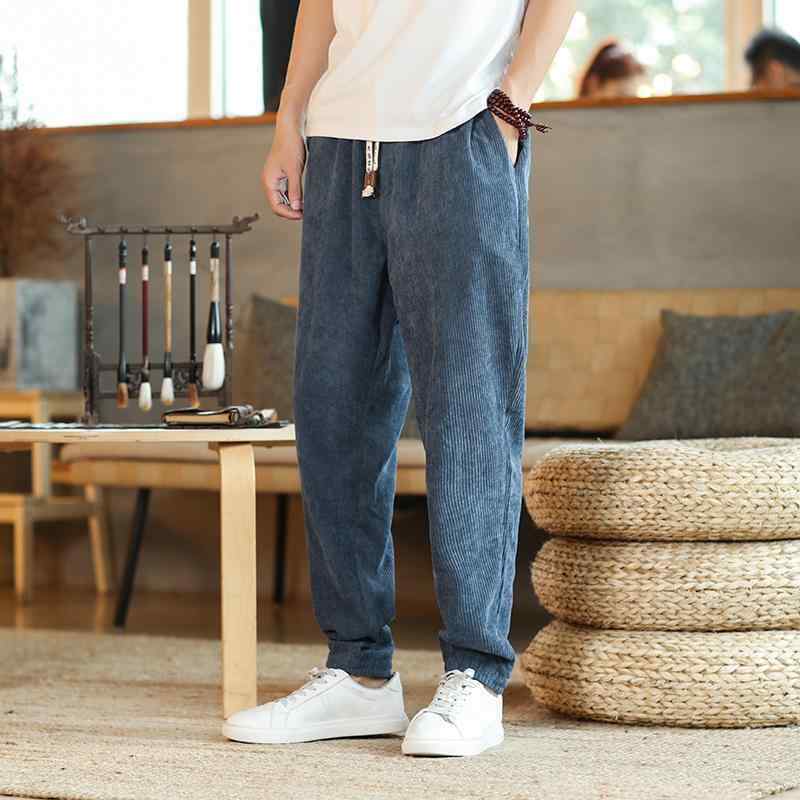 パンツ メンズ 秋 カジュアル 中華風 コーデュロイ レトロ コーデュロイ 大きいサイズ レギンス ズボン