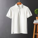 シャツ メンズ 夏 カジュアル 爽やか 襟 ポロ カップル 半袖 T 汎用性 高さ 半袖 T