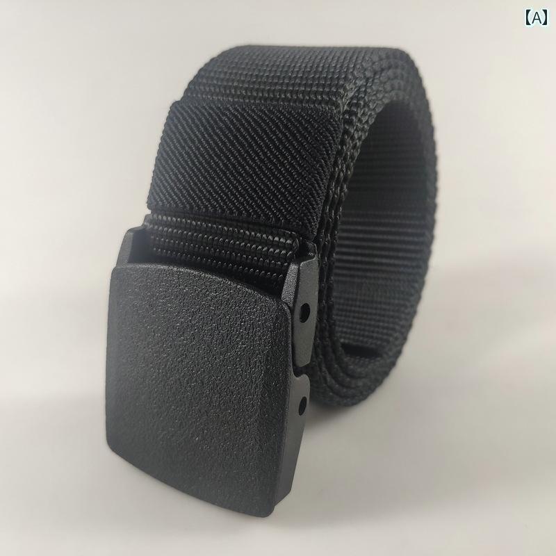 メンズ ナイロン ベルト アウトドア ミリタリー プラスチックバックル ナイロン タクティカル ベルト スポーツ 労働 保護 メタルフリー キャンバス サバイバル トレーニング ベルト