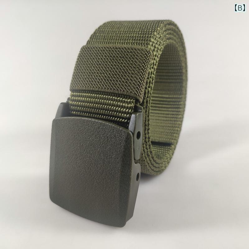メンズ ナイロン ベルト アウトドア ミリタリー プラスチックバックル ナイロン タクティカル ベルト スポーツ 労働 保護 メタルフリー キャンバス サバイバル トレーニング ベルト