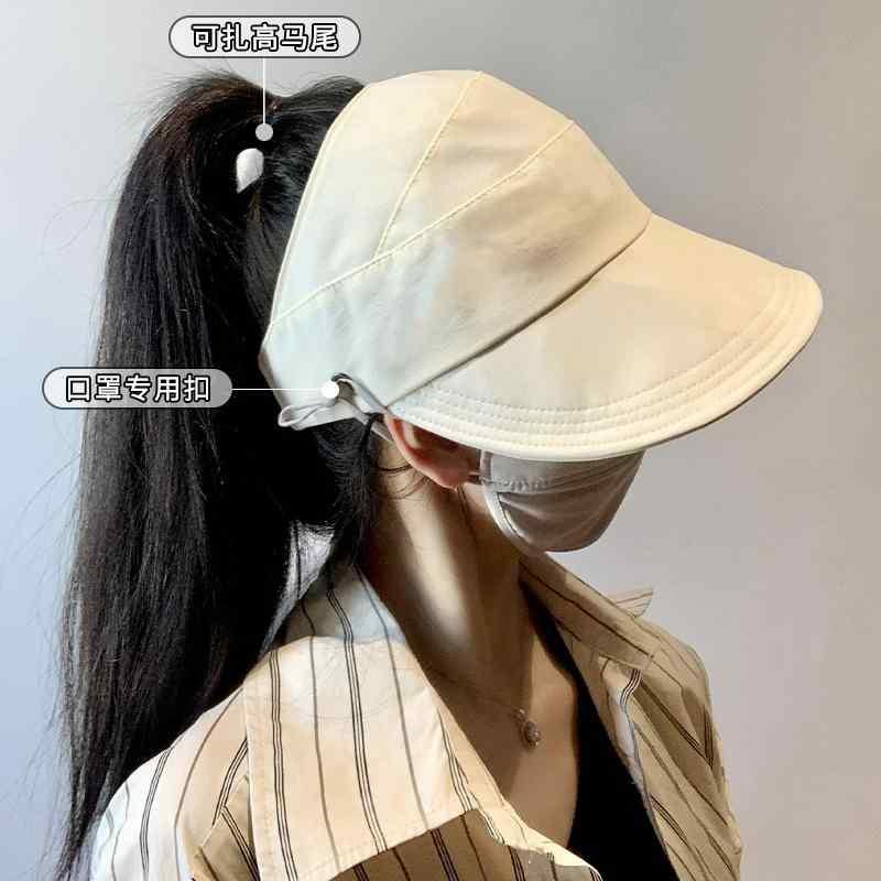 夏 釣り 帽子 アウトドア 登山帽 女性 ポニーテール 日焼け防止 帽子 趙 Lusi アヒル 舌 漁師 帽子 空 ハット