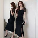 パーティードレス ワンピース スタイリッシュ おしゃれ フランス 魅惑 メッシュ バックレス ドレス ウエスト スリム ヒップ カバー ミディ丈 スカート 夏 半袖 ブラック 透け感
