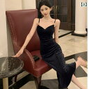 パーティードレス ロングスカート イブニング サスペンダー スリム 接客 キャバ ラウンジ キャバ 夜の蝶 衣装 セクシー ヒップライン フィット 魅惑 艶やか アーバン スタイリッシュ レディース