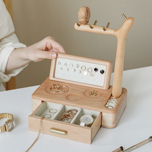 アクセサリー ジュエリーボックス イヤリング ピアス ネックレス ディスプレイ スタンド 収納 豪華感 木 かわいい ギフト アクセサリー ジュエリーボックス イヤリング ピアス ネックレス ディスプレイ スタンド 収納 豪華感 木 かわいい ギフト