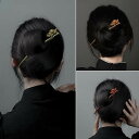 ヘアアクセサリー かんざし ヘアピン 木 頭 花柄 髪飾り 髪留め 大人式 母の日 ギフト レトロ おしゃれ 簪 レトロ レディース シンプル クラシカルモダン...