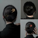 ヘアアクセサリー かんざし ヘアピン U字型 手彫り 木 頭 髪飾り 髪留め 大人式 母の日 ギフト レトロ おしゃれ 簪 レトロ レディース シンプル クラシ...