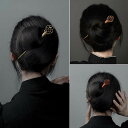 ヘアアクセサリー かんざし ヘアピン 木 頭 髪飾り 手工 モダン 髪留め 大人式 母の日 ギフト レトロ おしゃれ 簪 レトロ レディース シンプル クラシカ...